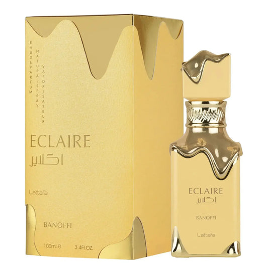 Lattafa Eclaire Banoffi Duft - Inhalt 100 ml EdP Flakon 8 cm