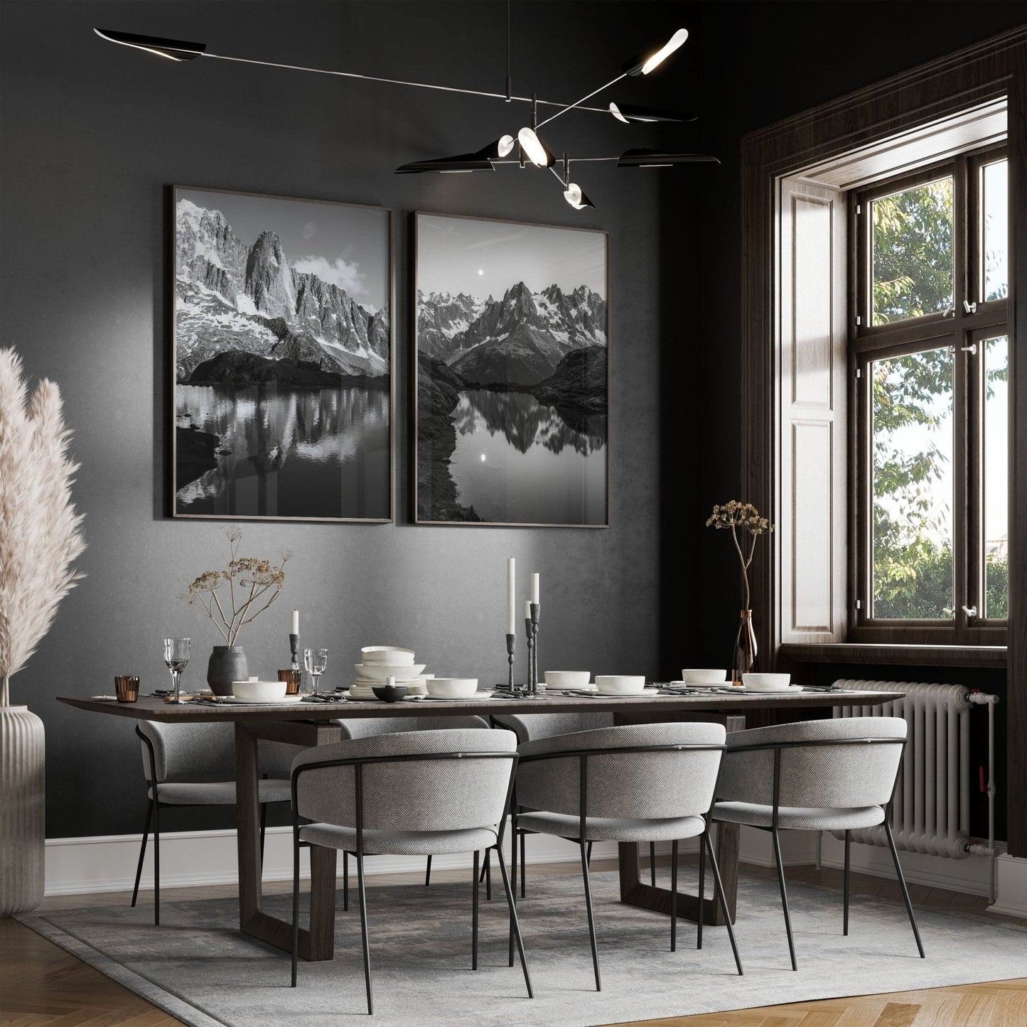 Les Drus Schwarzweiß Fotodruck - Auflage 2er Set, 200 g/m² Größe