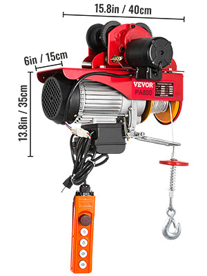 VEVOR 1700LBS/2200LBS Wired Electric Hoist Crane