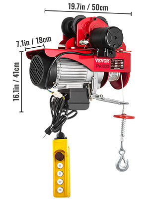VEVOR 1700LBS/2200LBS Wired Electric Hoist Crane