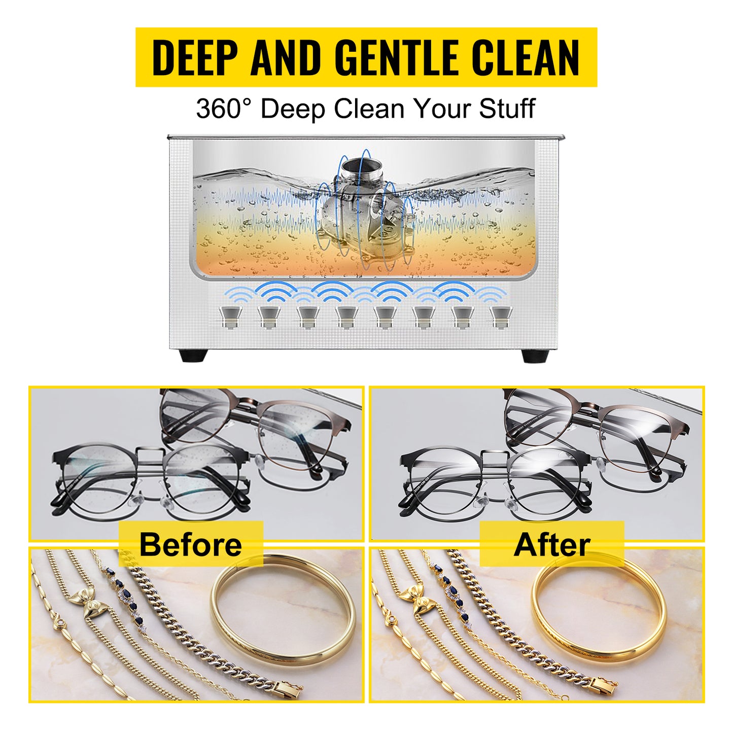 Ultraschall-Reiniger 2025: VEVOR 800ml Ultrasonic Cleaner Portable Washing Machine 35W Mini Dishwasher Collection