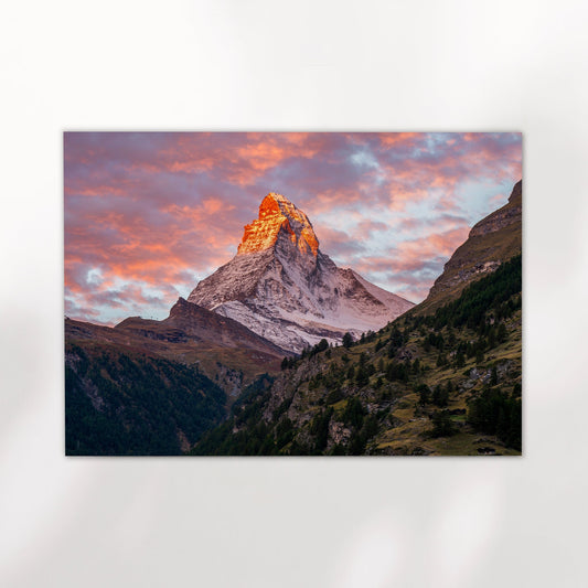 Matterhorn Print Atemberaubender Bergblick - Größe A4, 200 g/m² FSC
