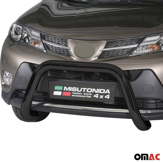 Bară de protecție/buton față pentru Toyota RAV4 XA40 2013-2015 ø76mm oțel negru