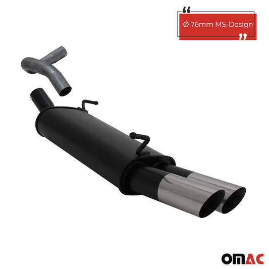 Novus Sportauspuff für Seat Ibiza 6L 2x76mm MS-Design Endschalldämpfer