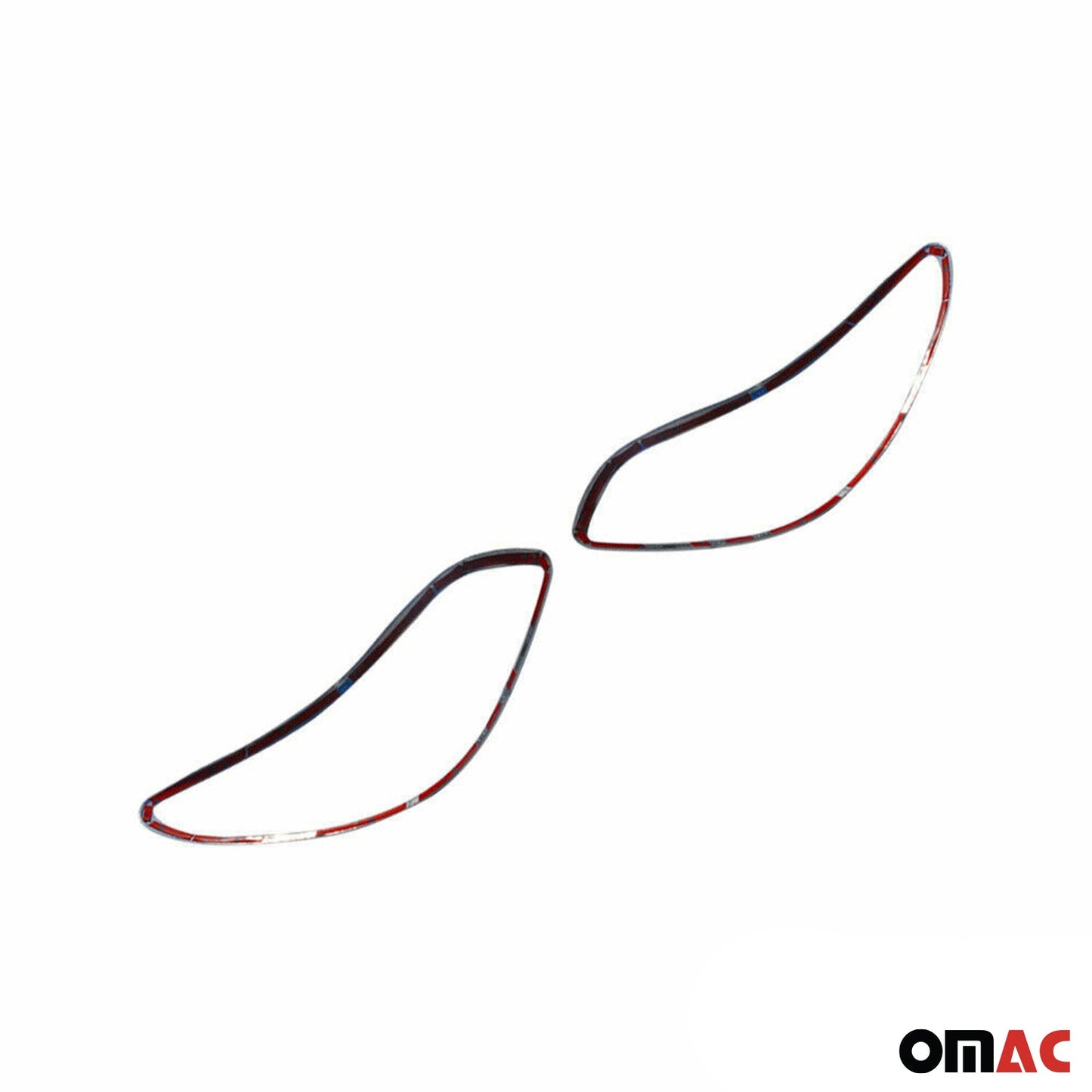 Listwy oświetleniowe tylne do Peugeota 206 1998-2009, chrom ABS srebrny, zestaw 2 szt.