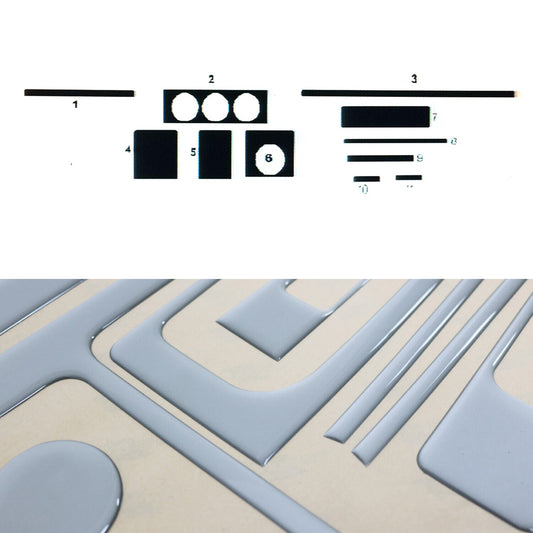 Ornamente interioare pentru Audi 80 90 1986-1995, aspect carbon, 11 piese