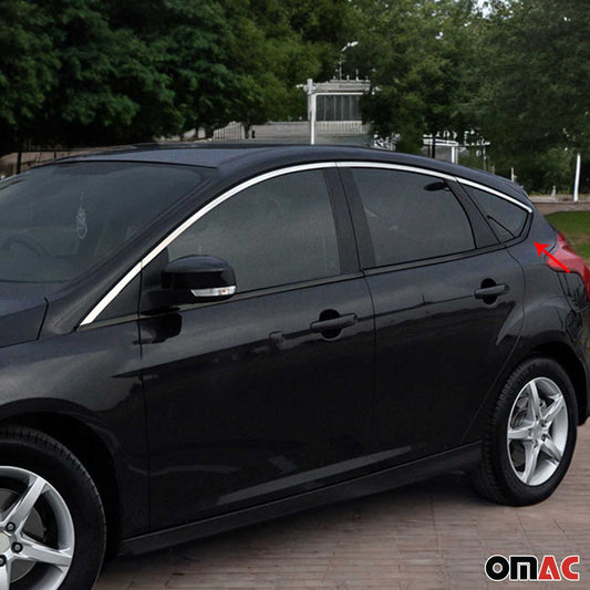Fensterleisten Zierleisten für Ford Focus 2010-2018 obere Edelstahl Chrom 8tlg