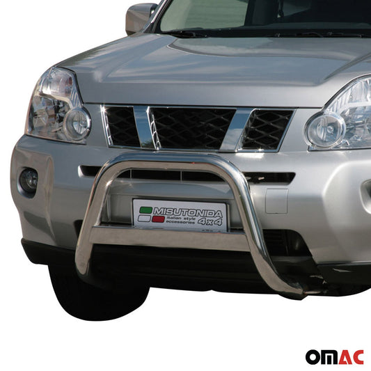 Frontbügel Frontschutzbügel für Nissan X-Trail 2007-2010 ø63mm Stahl Silber