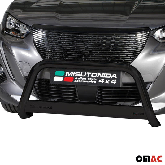 Bară de protecție/buton față pentru Peugeot 2008 2020-2025 ø63mm oțel negru