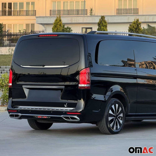 Bandă decorativă portbagaj, bandă decorativă spate pentru Mercedes Vito W447 2014-2025, oțel inoxidabil cromat