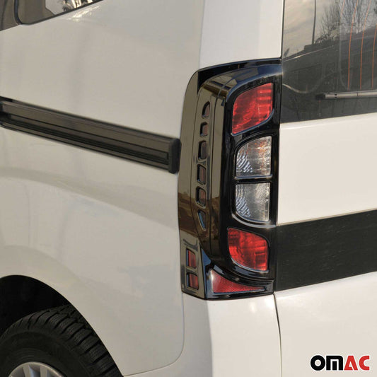 Ornamente stopuri Fiat Fiorino III 2008-2022, crom închis, ABS, 2x