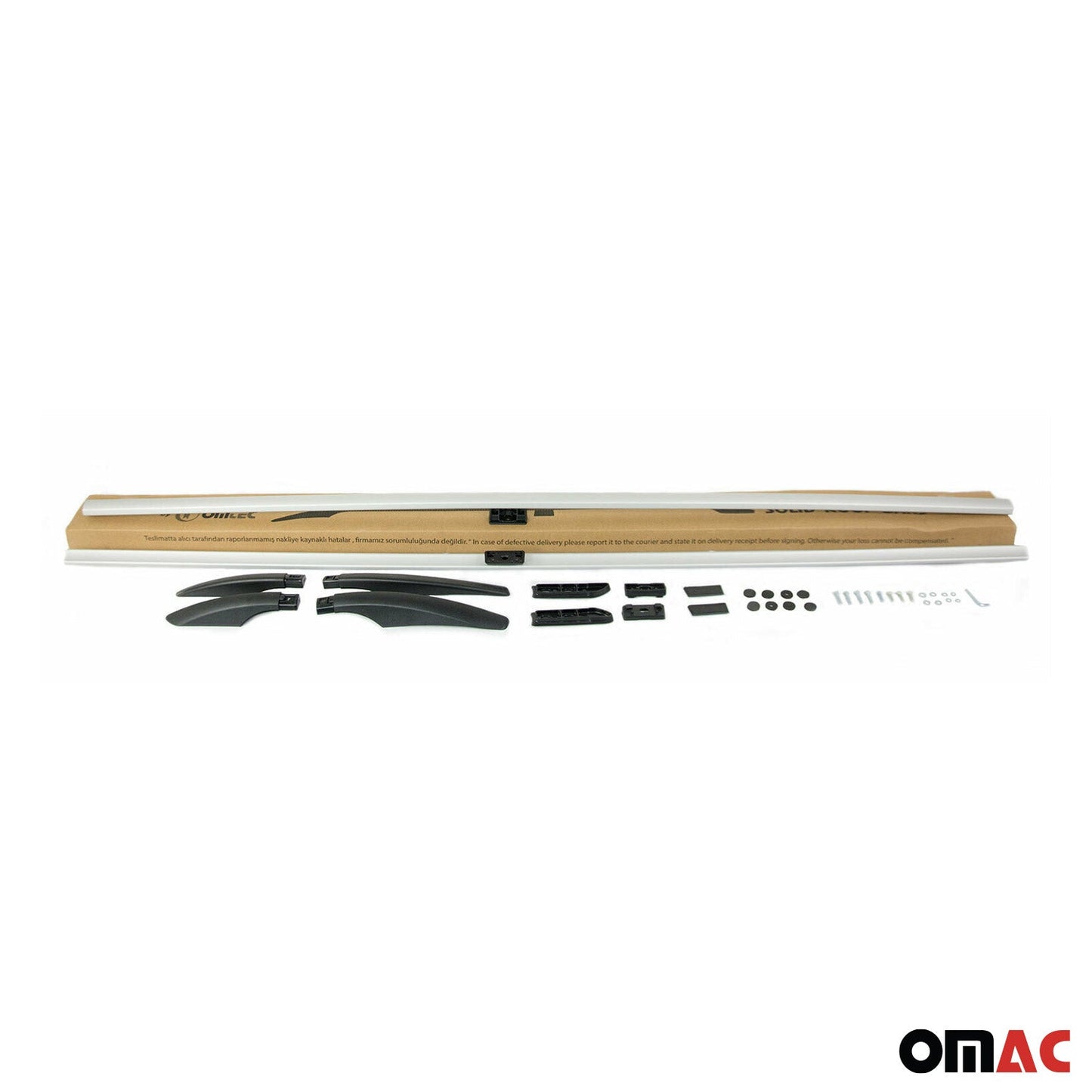 Bare de plafon VW Multivan T7 2022-2025, portbagaj lung L2, gri aluminiu, 2 piese