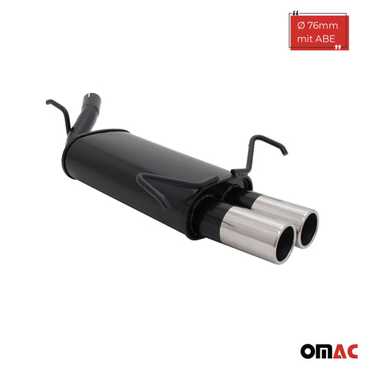 Novus Sportauspuff für Opel Corsa C 2x76mm Endschalldämpfer mit ABE