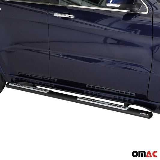 Stahl Trittbretter Schwellerrohre für Jeep Grand Cherokee WK2 2015-2021 Schwarz