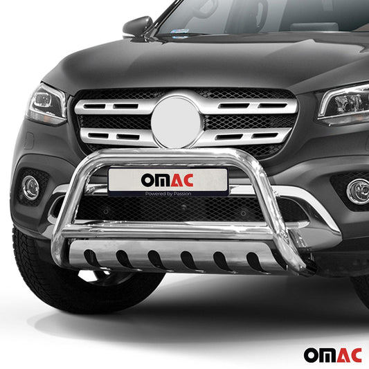 Bară de protecție/buton față pentru Mercedes X-Class 2017-2020, certificată ABE, oțel inoxidabil, argintiu