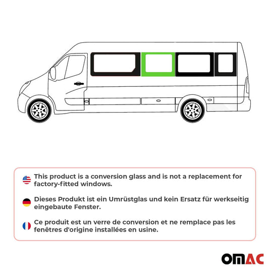 Seitenfenster Fenster für Opel Movano 2010–2021 Ohne Schiebetür Links L3 L4