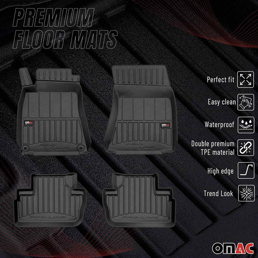 OMAC Gummi Fußmatten für Lexus IS 2006-2013 Premium TPE 3D Automatten Schwarz 4x