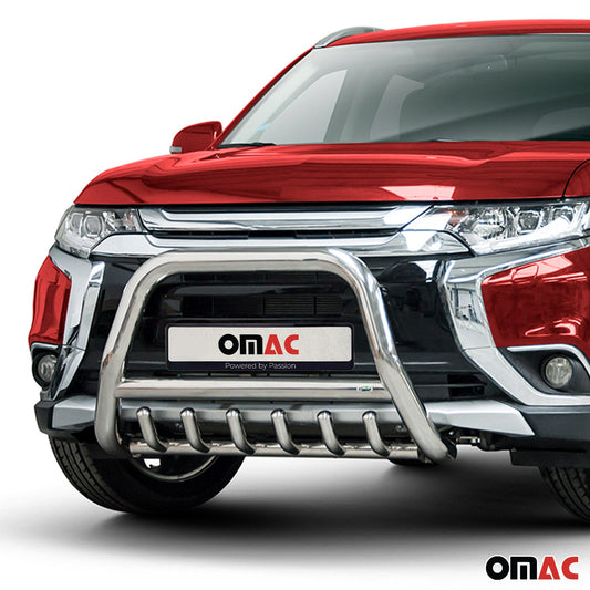 Frontbügel Frontschutzbügel für Mitsubishi Outlander 2015-2021 Stahl Silber