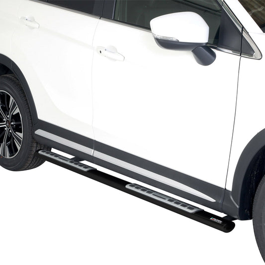 Stahl Schwellerrohre Trittbretter für Mitsubishi Eclipse Cross 2018-2020 Schwarz