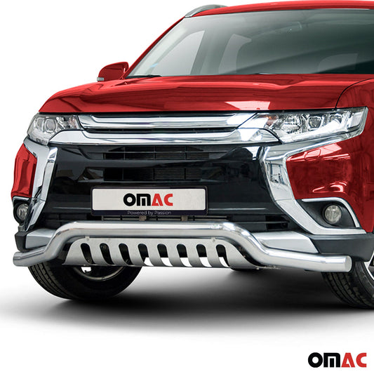 Frontbügelschutz Frontschutzbügel für Mitsubishi Outlander 2015-2021 Silber ABE