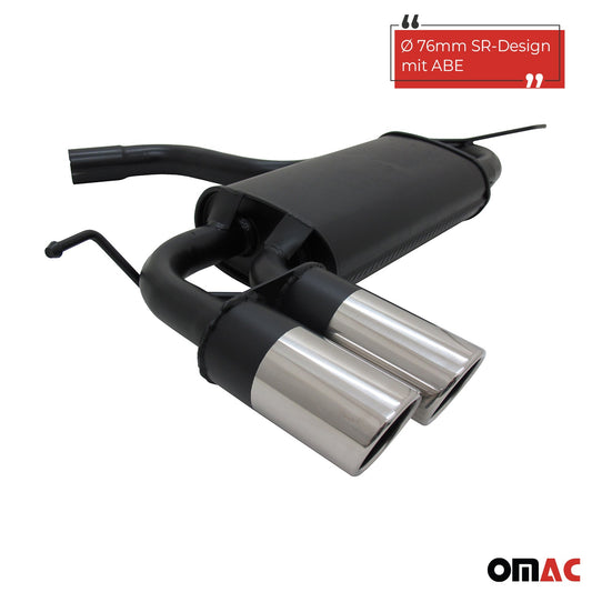 Novus Sportauspuff für Audi A3 8P Sportback Seat Leon 1P 2x76 SR-Design mit ABE