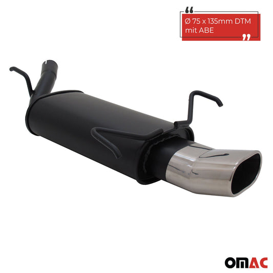 Novus Sportauspuff für Opel Corsa C 135x75mm DTM Endschalldämpfer mit ABE