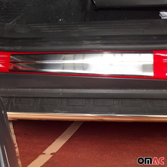 Protecții prag ușă pentru Ford Tourneo Courier 2014-2024, oțel inoxidabil, 4x