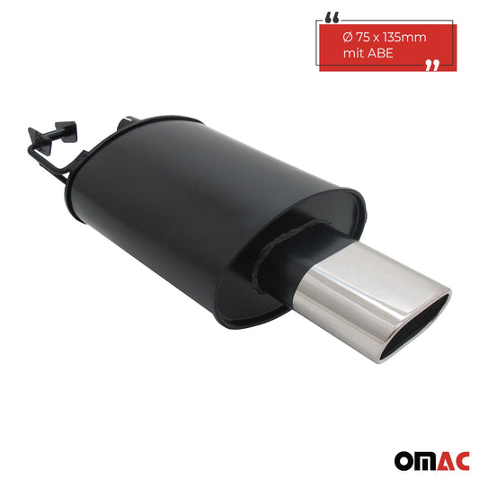 Novus Sportauspuff für BMW 5er E39 Limo 135x75mm Oval Endschalldämpfer mit ABE