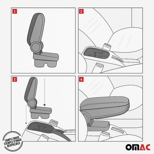 Mittelarmlehne für Ford Transit Connect 2002-2009 Aufbewahrungsfach Beige