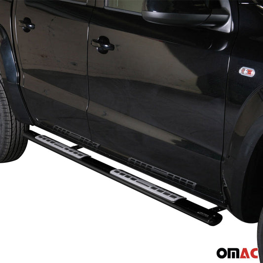 Stahl Seitenschweller Schwellerrohre für VW Amarok Highline 2010-2016 Schwarz