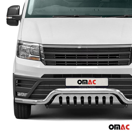 Frontbügel Frontschutzbügel für VW Crafter 2017-2025 Edelstahl mit ABE Silber