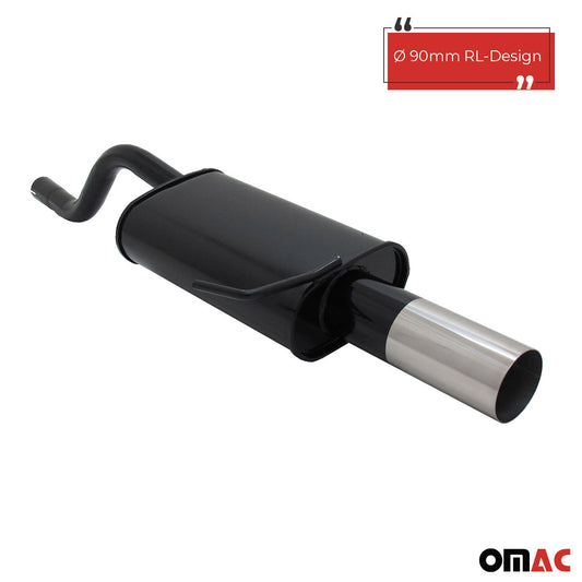 Novus Sportauspuff für Renault Clio 2 1x90mm RL-Design Endschalldämpfer mit ABE