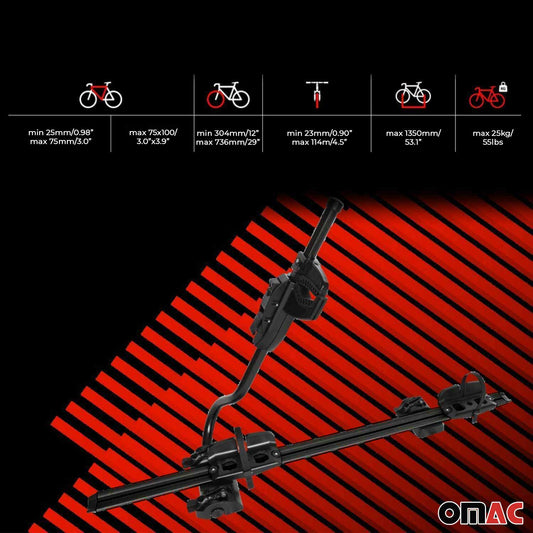 Farad Fahrradträger Dachfahrradträger für Fahrräder bis 25kg Stahl EBike FatBike