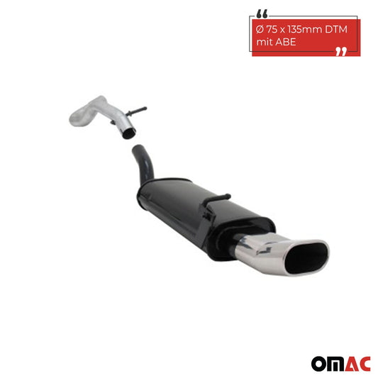 Novus Sportauspuff für Audi A3 Seat Leon VW Golf 4 New Beetle 135x75 DTM mit ABE