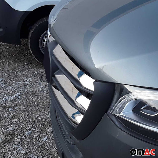 Benzi grilă radiator pentru Mercedes Sprinter 2018-2025, crom-argintiu, 6x