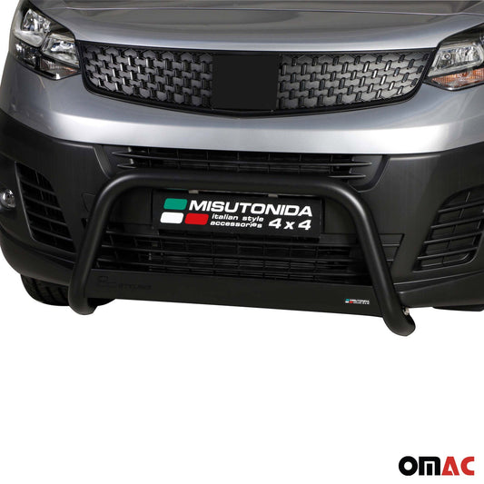Bară de protecție/buton față pentru Fiat Scudo 2022-2025, ø63mm, oțel, negru, protecție