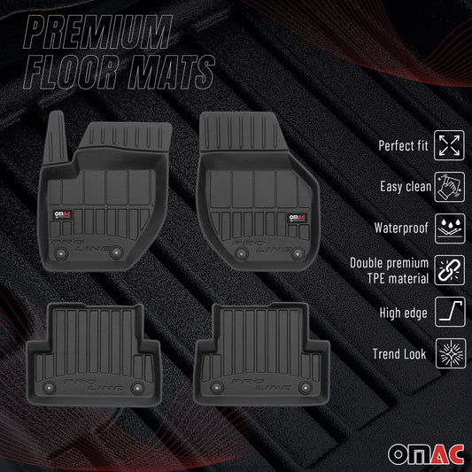 2012-2019 Volvo V40 Fußmatten TPE Schwarz 4 tlg