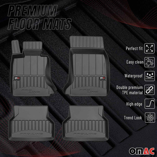 OMAC Gummi Fußmatten für BMW 5er E60 E61 Limo Touring 2003-2010 Automatten 4x