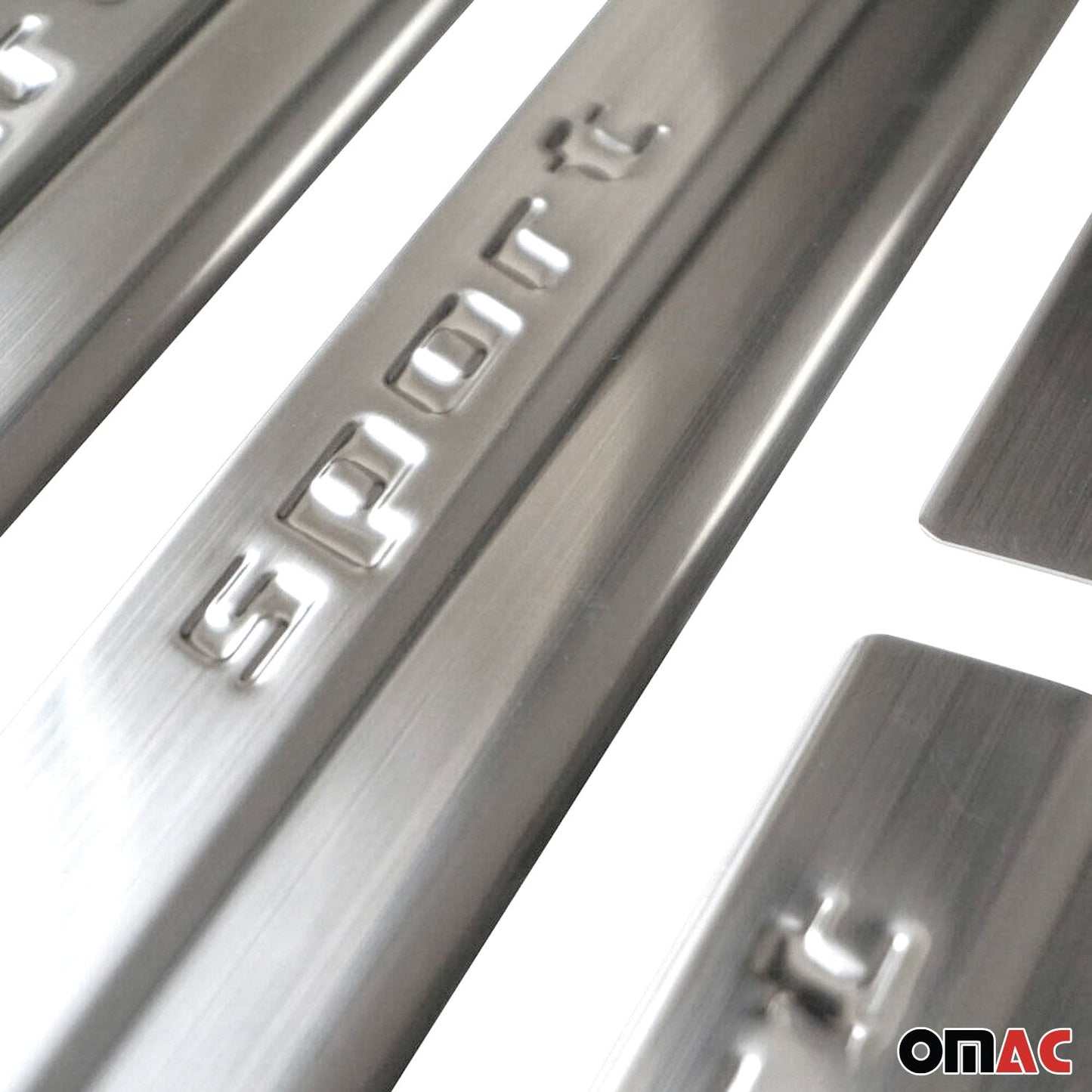 Ornamente prag uși pentru VW Tiguan 2007-2016, oțel inoxidabil, argintiu, set 4 piese