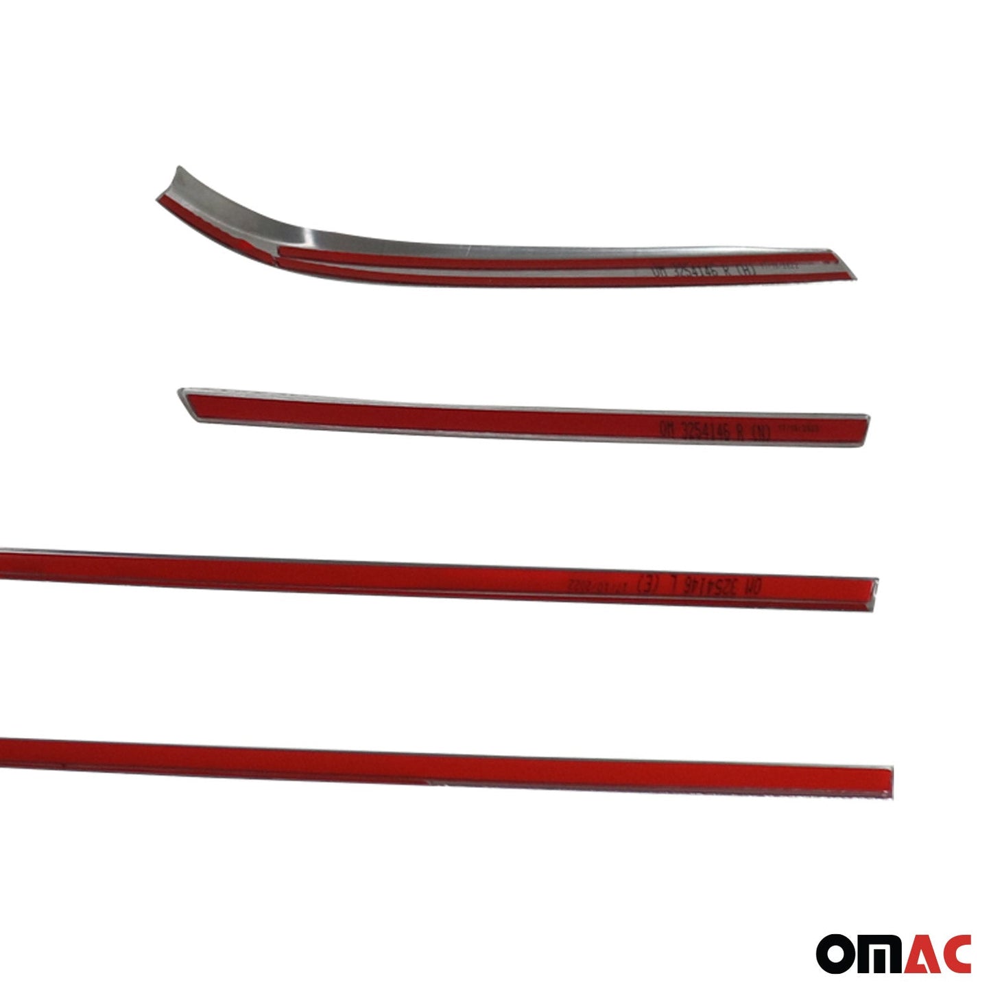 Benzi decorative pentru geamuri pentru Hyundai Bayon 2021-2025, oțel inoxidabil cromat, 8 bucăți