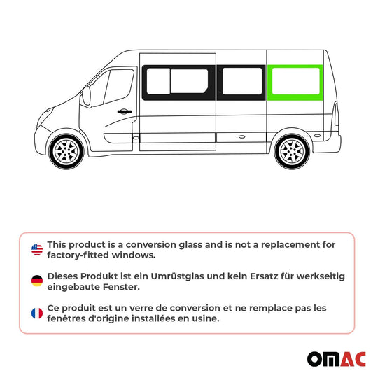 Seitenfenster Auto für Opel Movano 2010–2021 Links L3 Mittel L4 Mitte vorne