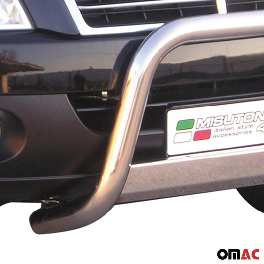 Bară de protecție/buton față pentru Ssangyong Rexton 2006-2012, ø63mm, oțel, argintiu