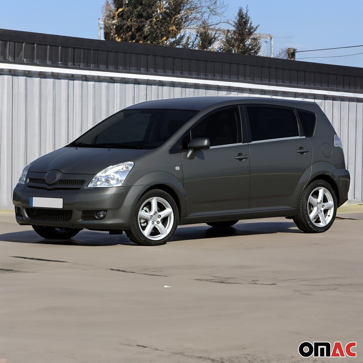 Benzi decorative pentru geamuri pentru Toyota Corolla Verso 2004-2009, oțel inoxidabil cromat, 4x