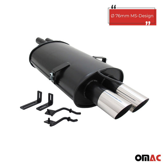 Novus Sportauspuff für BMW E46 320 / 325 / 330 2x76mm MS-Design mit ABE