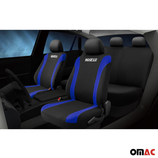 SPARCO Sitzbezüge Schonbezüge Autositzbezüge Universell Schwarz Blau 9 tlg Satz
