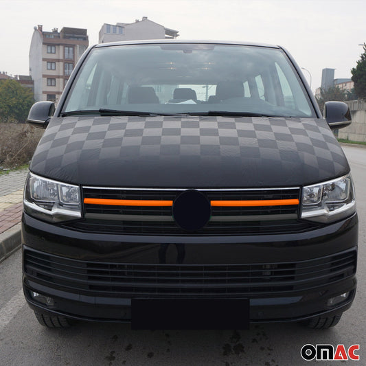 Benzi decorative grilă auto pentru VW T6 Highline 2015-2019, oțel inoxidabil, portocaliu