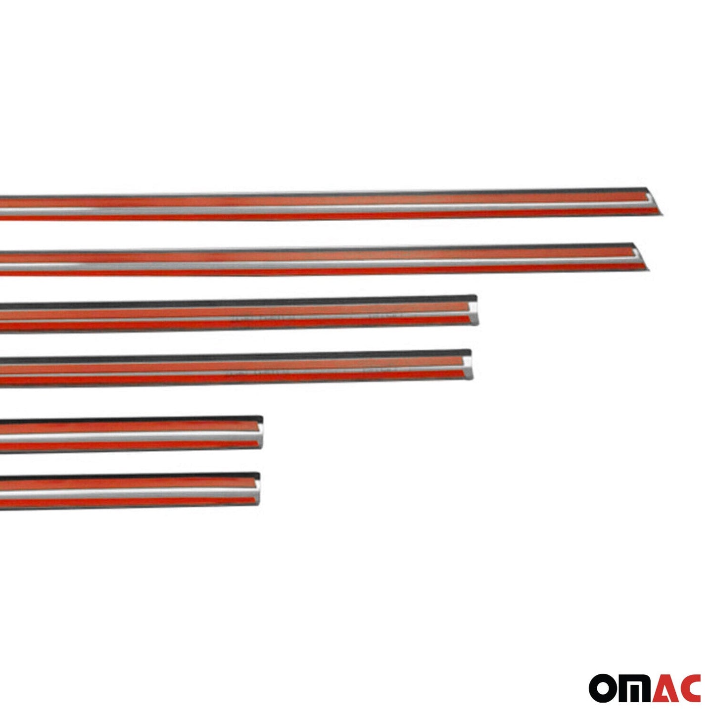 Benzi decorative pentru geamuri pentru Hyundai Getz 2002-2011, oțel inoxidabil cromat, 6 bucăți