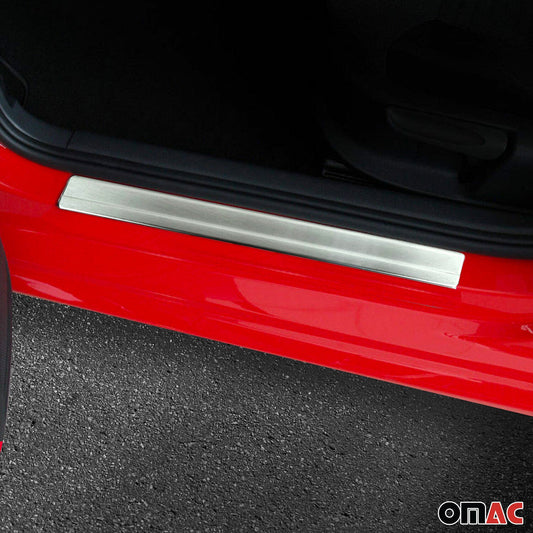 Ornamente prag ușă pentru VW Polo 1994-2001, oțel inoxidabil, argintiu, 4 bucăți