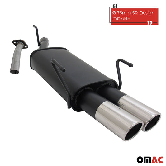 Novus Sportauspuff für Opel Astra G Caravan 2x76mm SR-Design mit ABE