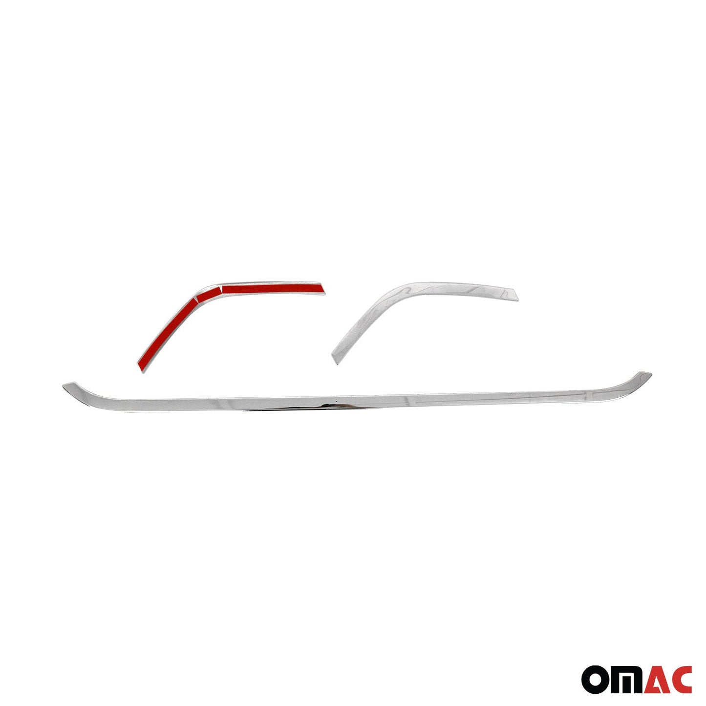 Kühlergrill Leisten Grillleisten für Ford Transit 2019-2025 Edelstahl Silber 3x